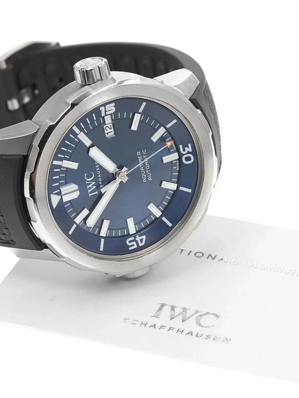 IWC SCHAFFHAUSEN Aquatimer Date Navy Dial Automatic Men's Watch_965561